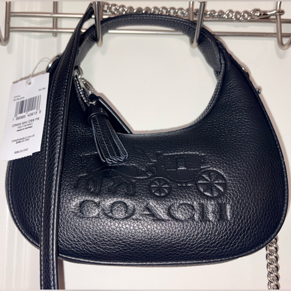 🖤 NWT Coach Mini Carmen Crossbody in Pebble Leather - CT774 - Picture 3 of 14